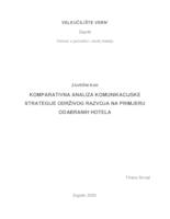 Komparativna analiza komunikacijske strategije održivog razvoja na primjeru odabranih hotela