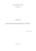 Analiza hotelskog smještaja u Opatiji