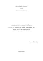 Utjecaj predstečajne nagodbe na poslovanje poduzeća