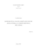 Komparativna analiza smještajne ponude hotel-dvoraca u Europi i Republici Hrvatskoj