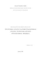 Financijska analiza nasuprot ekonomskoj analizi u ocjeni isplativosti investicijskog projekta