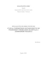 Utjecaj forenzičnog računovodstva na pouzdanost financijskih izvještaja u odabranom poduzeću