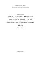 Razvoj turizma i marketing zaštićenog područja na primjeru Nacionalnog parka Krka