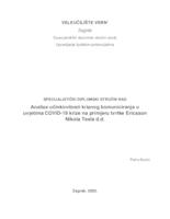 Analiza učinkovitosti kriznog komuniciranja u uvjetima COVID-19 krize na primjeru tvrtke Ericsson Nikola Tesla d.d.