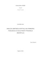 Analiza obrtnog kapitala na primjeru poduzeća iz djelatnosti pružanja smještaja