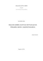 Razlike između sustava motivacije na primjeru mikro i makropoduzeća
 