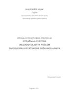 Istraživanje izvora (ne)zadovoljstva poslom zaposlenika Hrvatskoga državnog arhiva