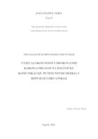 Utjecaj okolnosti uzrokovanih koronavirusom na političku komunikaciju putem novih medija u Republici Hrvatskoj