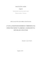 Utjecaj makroekonomskih čimbenika na kreditne rizike plasmana u bankarstvu Republike Hrvatske