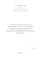 Komparativna analiza financijske stabilnosti odabranih poduzeća proizvođača deterdženata u Republici Hrvatskoj