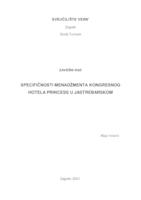 Specifičnosti menadžmenta kongresnog hotela Princess u Jastrebarskom