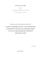 Utjecaj pandemije Covid-19 na financijsku stabilnost poduzeća za iznajmljivanje plovila s naglaskom na poduzeće Angelina Tours