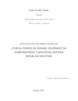 Utjecaj poreza na dodanu vrijednost na konkurentnost turističkog sektora Republike Hrvatske