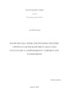 Komparacija mjera ekonomske politike uspostavljenih radi prevladavanja stagnacije u gospodarstvu uzrokovane pandemijom