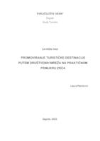 Promoviranje turističke destinacije putem društvenih mreža na praktičnom primjeru Zrća