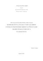 Komparativna analiza utjecaja krize COVID-19 i ekonomske krize na poslovanje građevinskog poduzeća 
TA-grad d.o.o.