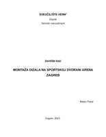 Montaža dizala na sportskoj dvorani Arena Zagreb