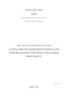 Utjecaj analize financijskih izvještaja na procjenu budućih kretanja u poslovanju Grupe INA d. d.