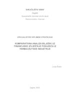 Komparativna analiza bilješki uz financijske izvještaje poduzeća iz farmaceutske industrije
