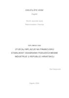 Utjecaj inflacije na financijsku stabilnost odabranih poduzeća mesne industrije u Republici Hrvatskoj 

