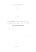 Financijska analiza poslovanja odabranog poduzeća za razdoblje 2019. do 2022. godine