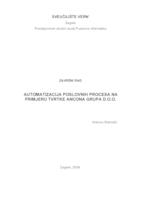 Automatizacija poslovnih procesa na primjeru tvrtke Ancona Grupa d.o.o.