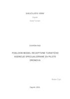 Poslovni model receptivne turističke agencije specijalizirane za pilote dronova