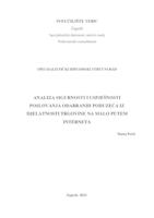 Analiza sigurnosti i uspješnosti poslovanja odabranih poduzeća iz djelatnosti trgovine na malo putem interneta