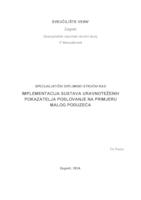 Implementacija sustava uravnoteženih pokazatelja poslovanje na primjeru malog poduzeća