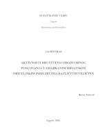 Aktivnosti društveno odgovornog poslovanja u odabranim hrvatskim obiteljskim poduzećima različitih veličina 
