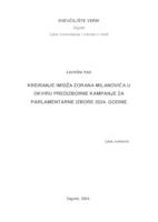 Kreiranje imidža Zorana Milanovića u okviru predizborne kampanje za parlamentarne izbore 2024. godine