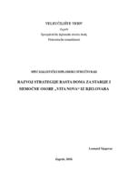 Razvoj strategije rasta doma za starije i nemoćne osobe "Vita nova" iz Bjelovara
 