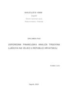 Usporedna financijska analiza trgovina lijekova na veliko u Republici Hrvatskoj