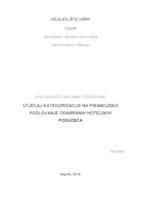 Utjecaj kategorizacije na financijsko poslovanje odabranih hotelskih poduzeća