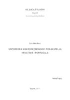 Usporedba makroekonomskih pokazatelja Hrvatske i Portugala
 