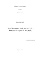 Analiza manifestacije festivala na primjeru slavonskog bećarca
 