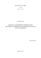 Analiza i usporedba promocijskih aktivnosti odabranih zagrebačkih hotela s pet zvjezdica