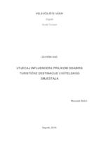 Utjecaj influencera prilikom odabira turističke destinacije i hotelskog smještaja