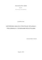 Usporedna analiza strategije spajanja i preuzimanja u odabranim industrijama