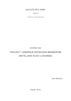 Projekt i uređenje interijera mramorom obiteljske kuće u Zagrebu