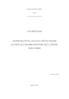 Komparativna analiza financijskih izvještaja odabranih poduzeća mesne industrije