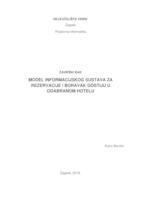 Model informacijskog sustava za rezervacije i boravak gostiju u odabranom hotelu