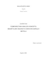 prikaz prve stranice dokumenta Komparativna analiza koncepta smještajnih objekata karavan-saraja i motela