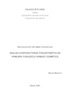 prikaz prve stranice dokumenta Analiza korporativnog poduzetništva na primjeru poduzeća Farmasi Cosmetics