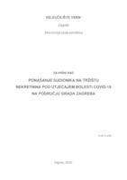 prikaz prve stranice dokumenta Ponašanje sudionika na tržištu nekretnina pod utjecajem bolesti COVID-19 na području grada Zagreba