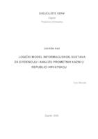 prikaz prve stranice dokumenta Logički model informacijskog sustava za evidenciju i analizu prometnih kazni u Republici Hrvatskoj