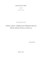 prikaz prve stranice dokumenta Upravljanje i vođenje na primjeru malog obiteljskog hotela u Novalji
