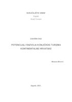 prikaz prve stranice dokumenta Potencijali razvoja konjičkog turizma kontinentalne Hrvatske