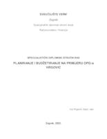 prikaz prve stranice dokumenta Planiranje i budžetiranje na primjeru OPG-a Hrgović