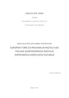 prikaz prve stranice dokumenta Europski fond za regionalni razvoj kao poluga gospodarskog razvoja Koprivničko-križevačke županije